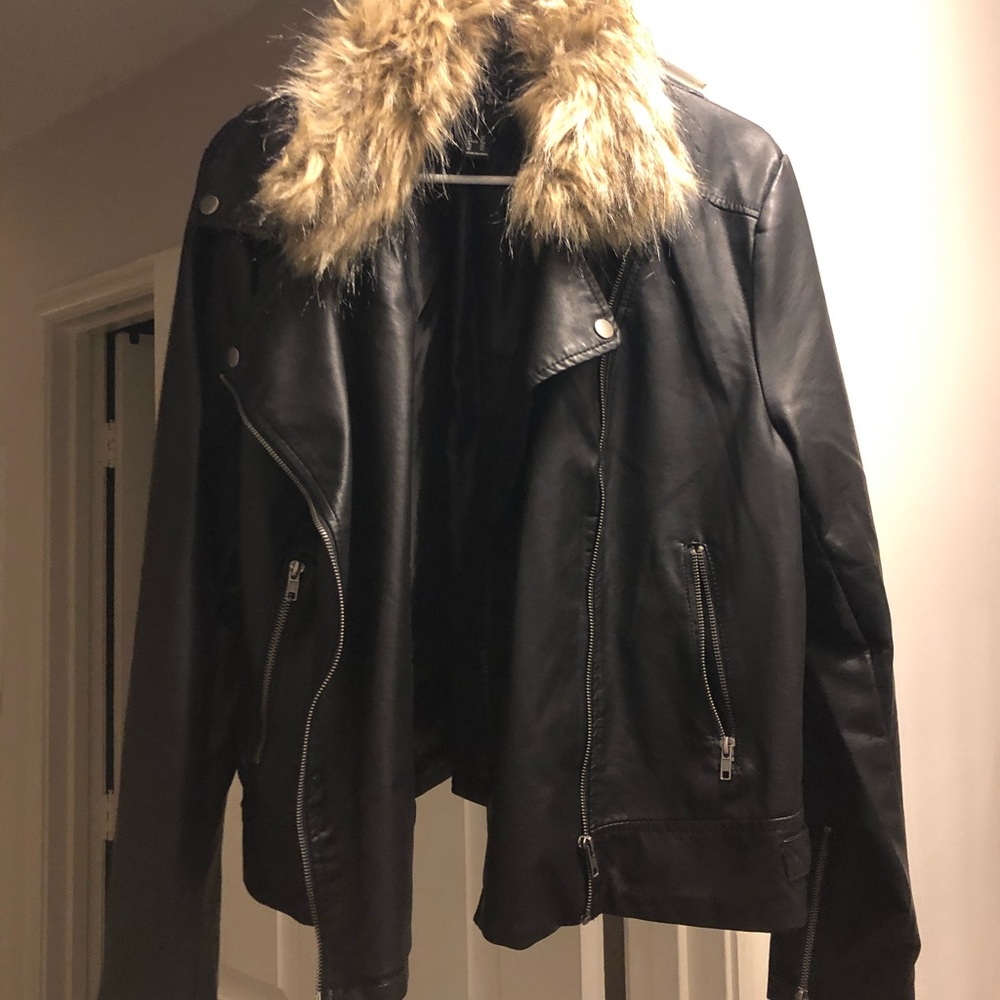 Forever 21 black “leather” jacket blazer